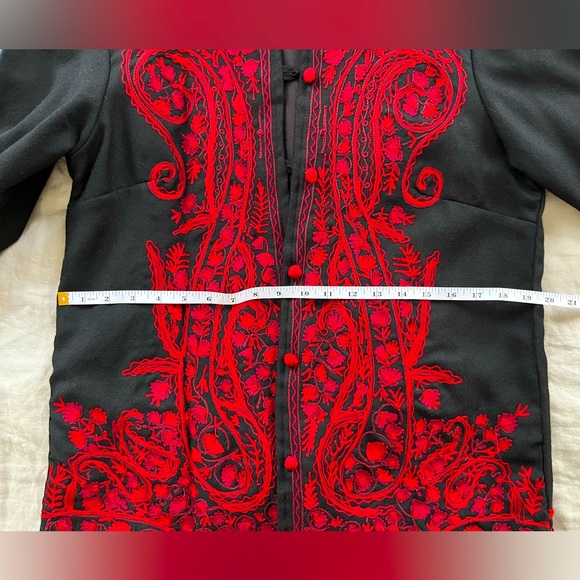 Embroidered Wool Jacket Women’s Size M - Picture 8 of 9